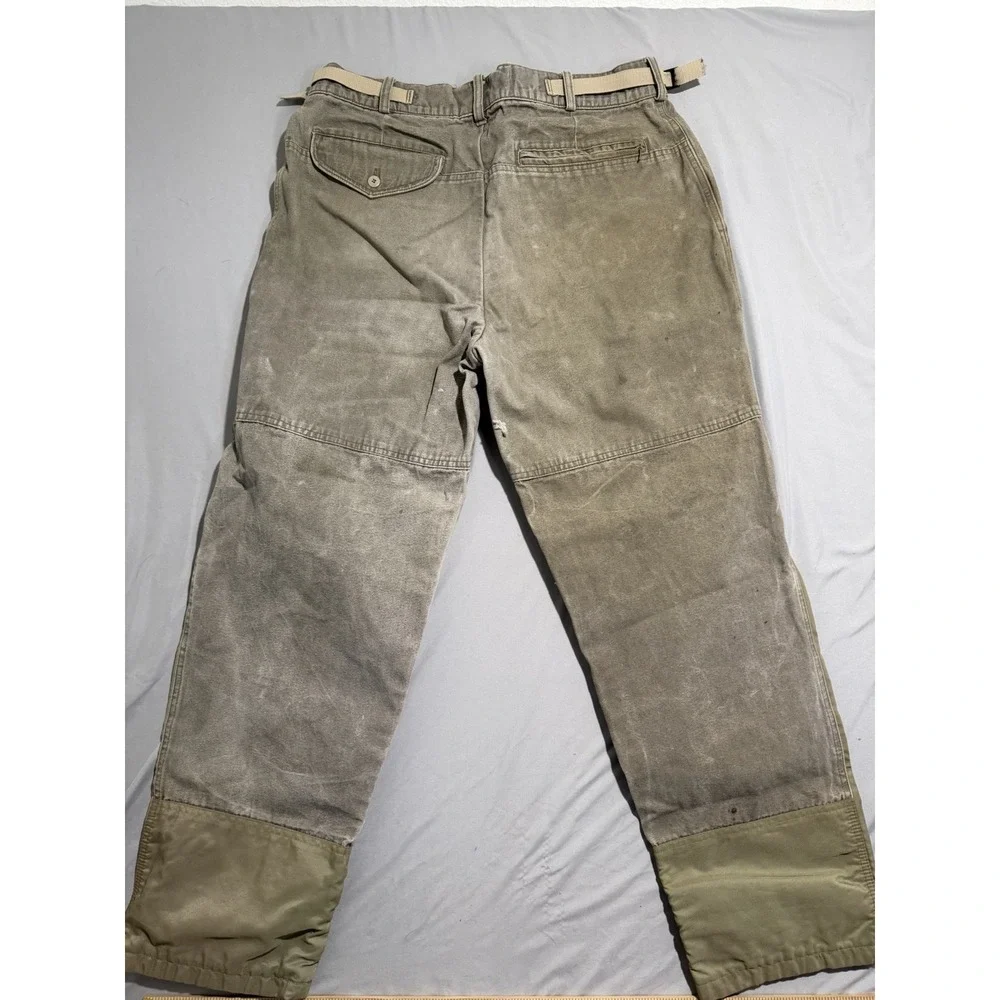 vtg columbia‎ sportwear heavy duty brush guard khaki hunting pants, men's 38x32